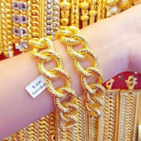 23K Thailand Gold 76 Grams Chain Bracelet