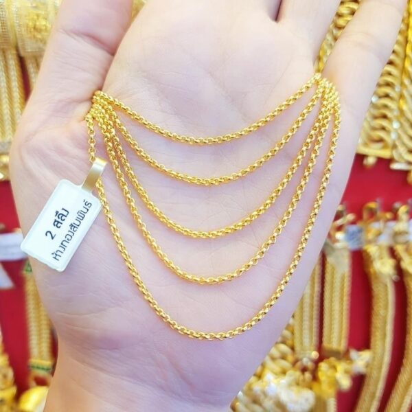 23K Thailand Gold Chain 2 Salung Thin Chain.