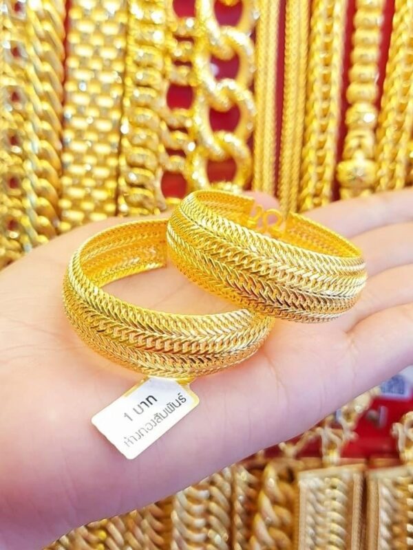 23k Thailand Gold Artisan Bracelet