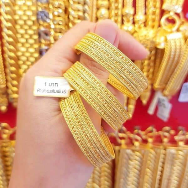 23K Thailand Gold Artisan II Bracelet - Image 2