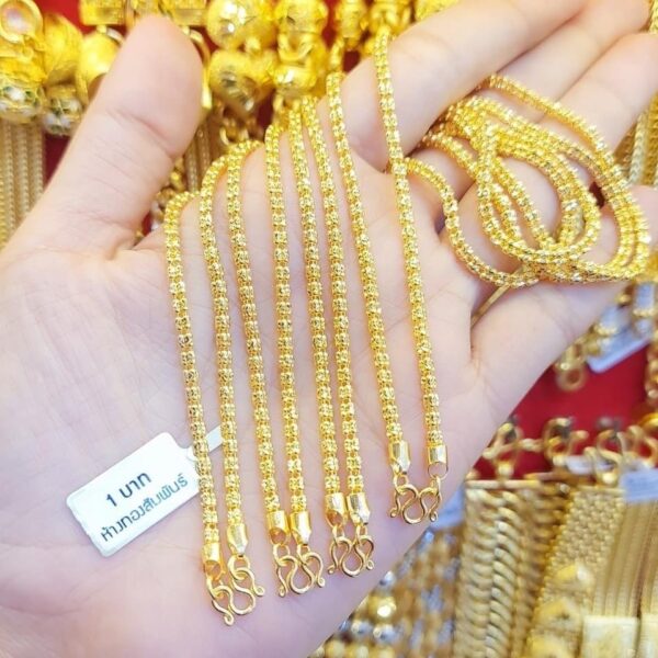 23K Thailand Gold Chain Capsules. - Image 4