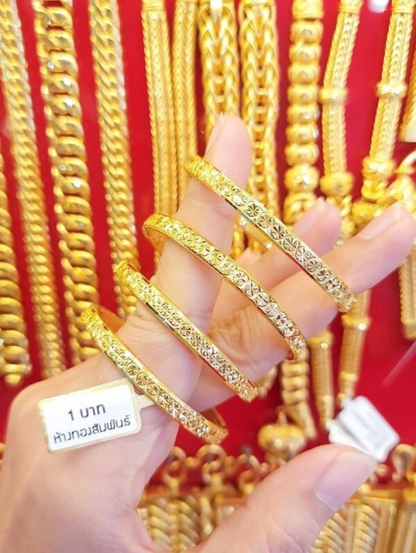 23K Thailand Gold Luxurious Bracelet Bangle - Image 2