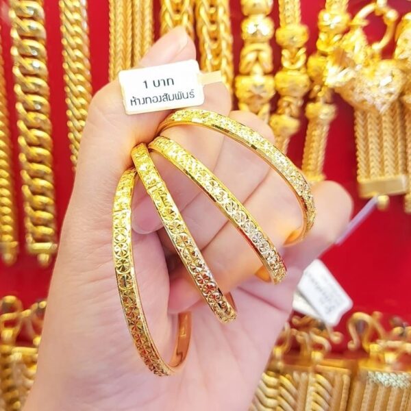 23K Thailand Gold Luxurious Bracelet Bangle - Image 3