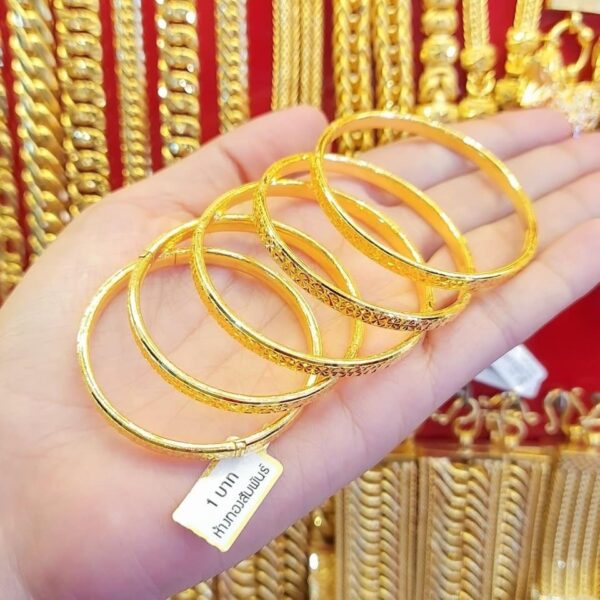 23K Thailand Gold Luxurious Bracelet Bangle - Image 4