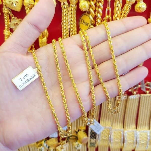 Pure 23K Thailand Gold Chain Sailor Rope shape 30.4 Grams. - Image 4