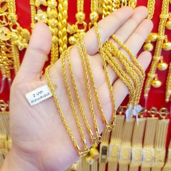 Pure 23K Thailand Gold Chain Sailor Rope shape 30.4 Grams. - Image 3