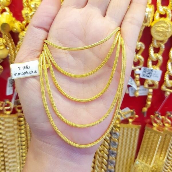 23K Thailand Gold Round String Gold Chain