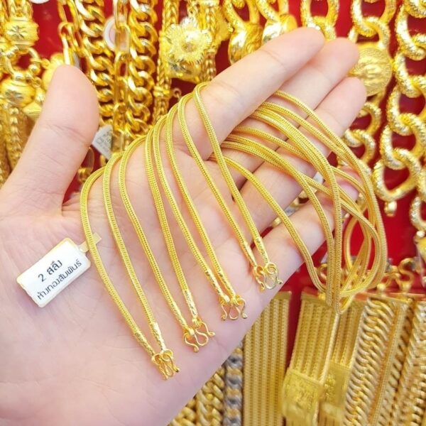 23K Thailand Gold Round String Gold Chain - Image 3