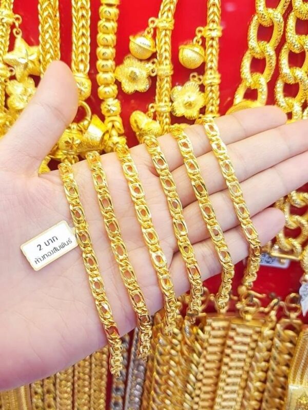 23k Thailand Gold Soft Touch Chain Gold Bracelet - Image 3