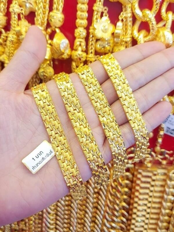 23K Thailand Gold Watch Band designe Gold Bracelet - Image 3