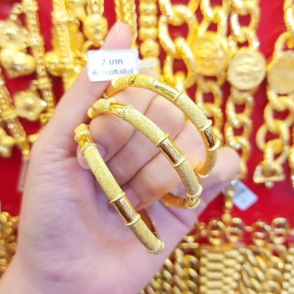 23K Thailand Gold Bangle Traditional Thailand Gold Bangle. - Image 2