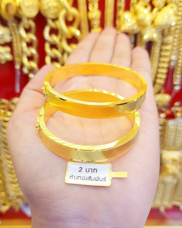 23k Thailand Gold Bangle 002 - 30.4 Grams - Image 2