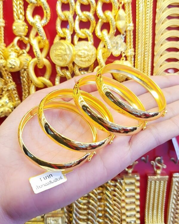 23k Thailand gold Plain Bangle 004 - Image 3