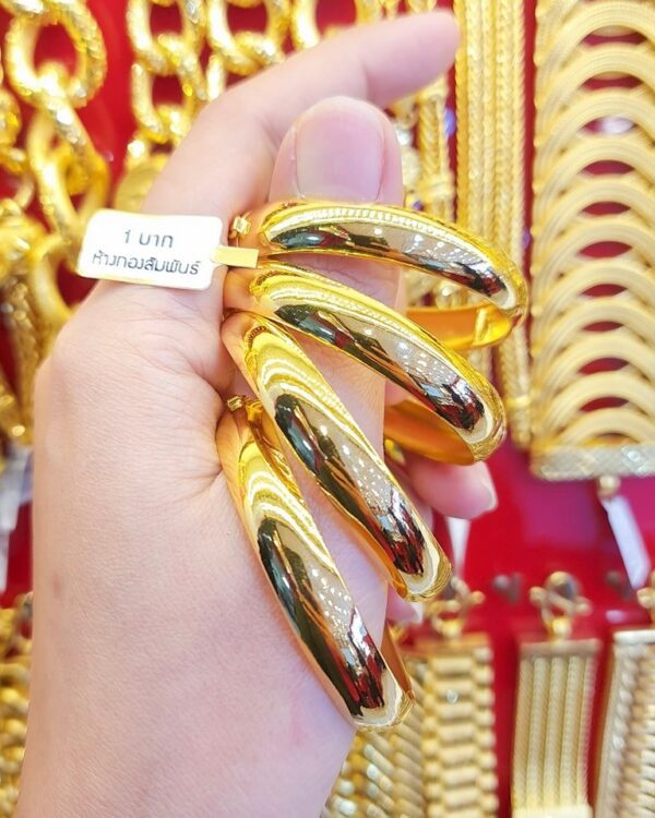 23k Thailand gold Plain Bangle 004