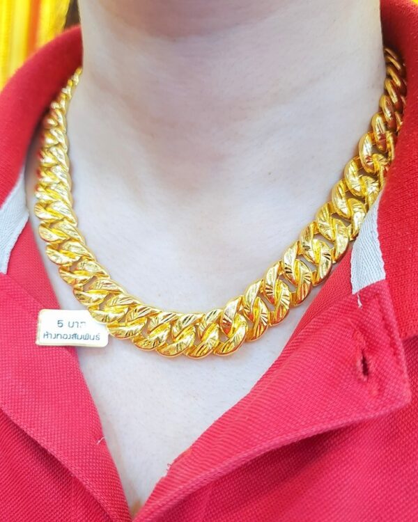 23k Thailand Gold Chain 5 Baht Unisex Chain - Image 2