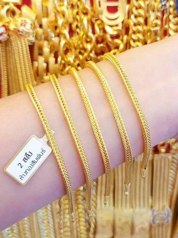 Pure Thailand 23K Gold Thin cord Bracelet