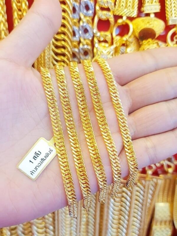 Pure Thailand 23K Gold Bracelet, Thin Unisex Thailand Gold Bracelet. Casual and Elegant for any Occasion. - Image 2