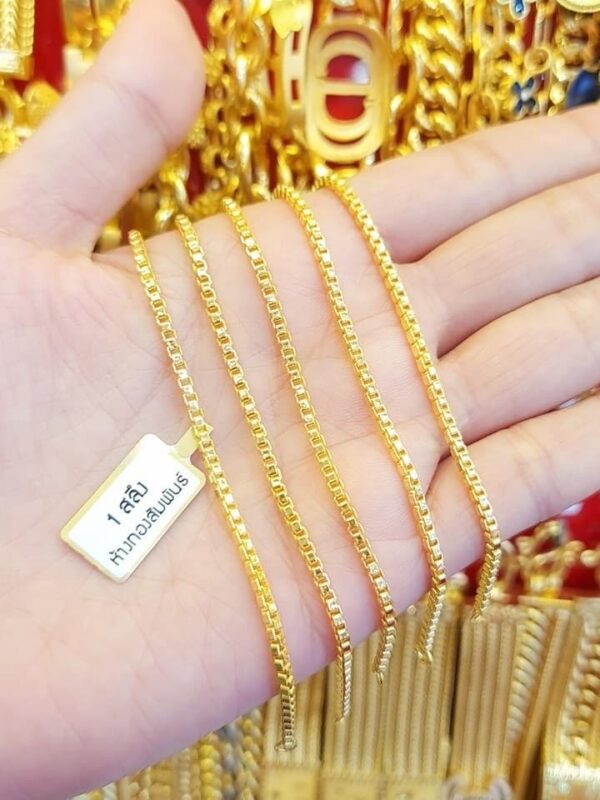 Pure Thailand 23K Gold Thin Chain Bracelet - Image 4