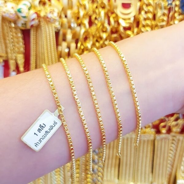 Pure Thailand 23K Gold Thin Chain Bracelet