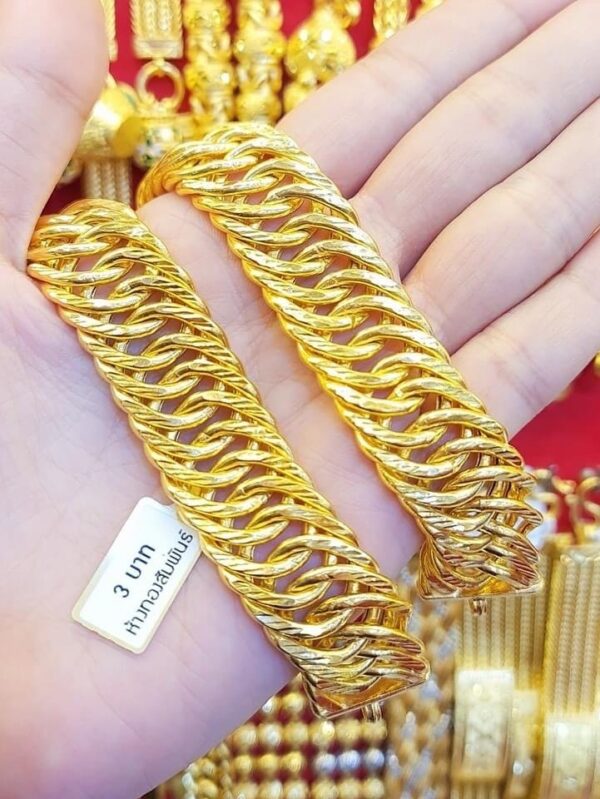 Pure Thailand 23K  Woman Fashion Gold Bracelet. - Image 2