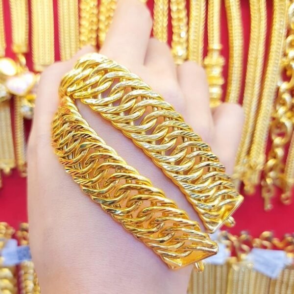 Pure Thailand 23K  Woman Fashion Gold Bracelet. - Image 3