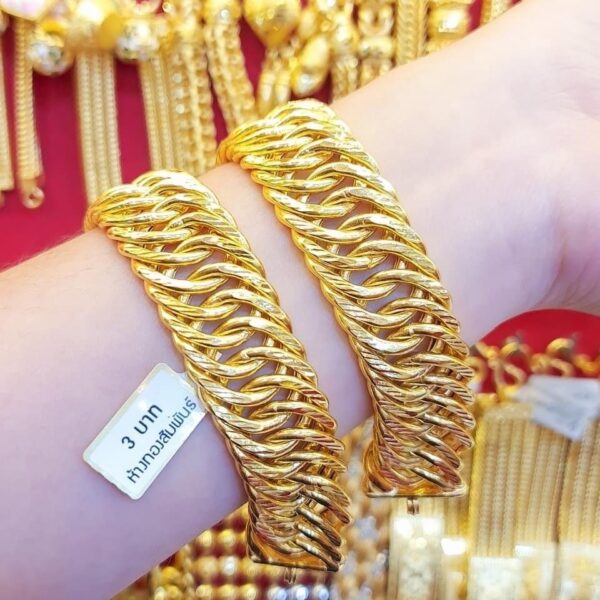 Pure Thailand 23K  Woman Fashion Gold Bracelet.