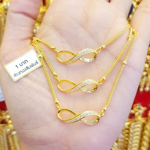 Pure Thailand 23K Gold Necklace Infinity - Image 2