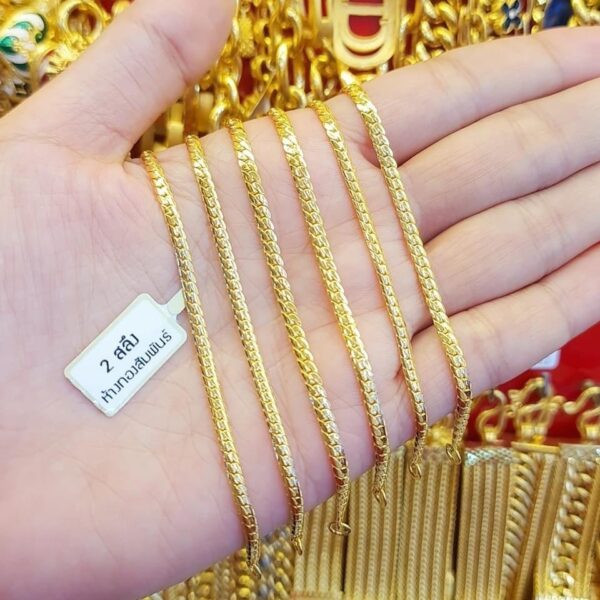 23K Pure Thailand Gold Cuban Style Bracelet - Image 3