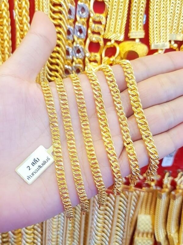 Iconic 23K Pure Thailand Gold Chain Bracelet - Image 2