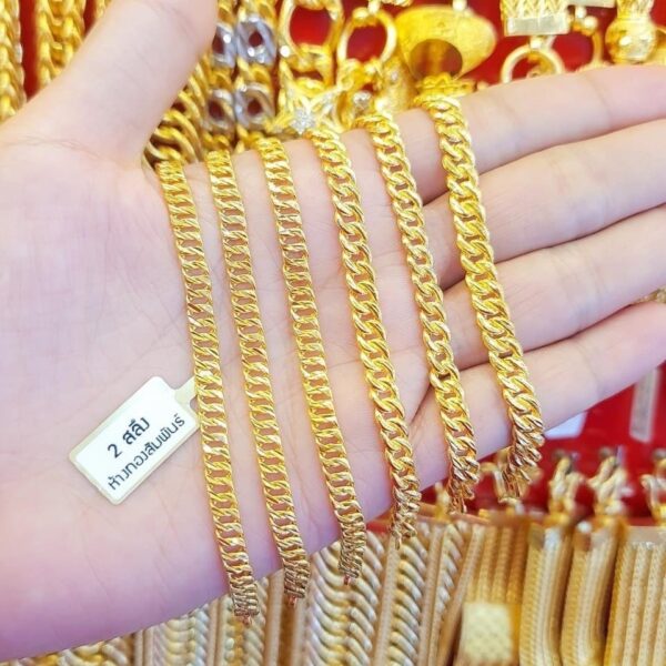 Iconic 23K Pure Thailand Gold Chain Bracelet - Image 3