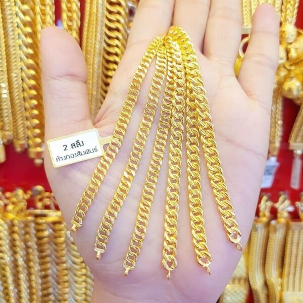 Iconic 23K Pure Thailand Gold Chain Bracelet - Image 4