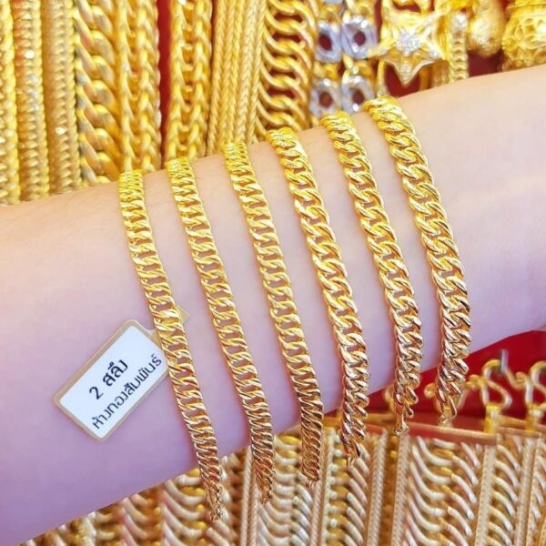 Iconic 23K Pure Thailand Gold Chain Bracelet