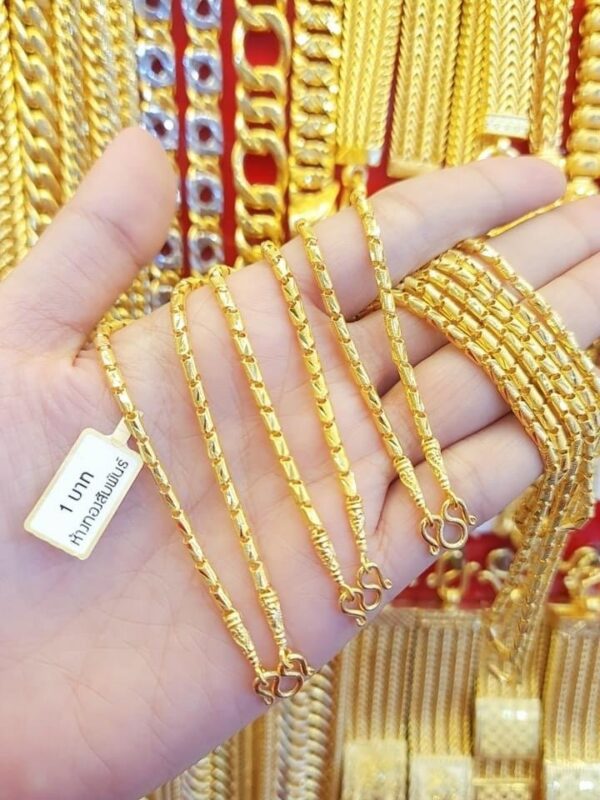 23K Pure Thailand Gold Chain Tubular Spiral - Image 4