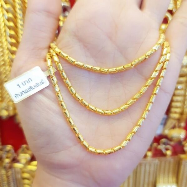 23K Pure Thailand Gold Chain Tubular Spiral