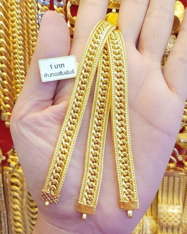 23K Thailand Gold Marrakech Bracelet. - Image 2