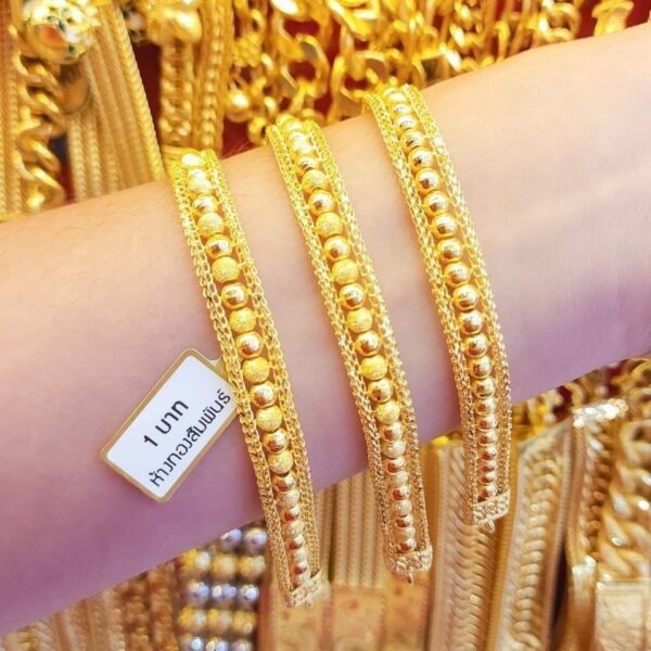 23K Thailand Gold Hippie Bracelet.