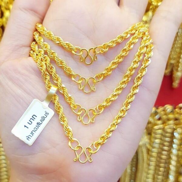 Pure 23K Thailand Gold Chain Sailor Rope shape 2. - Image 2