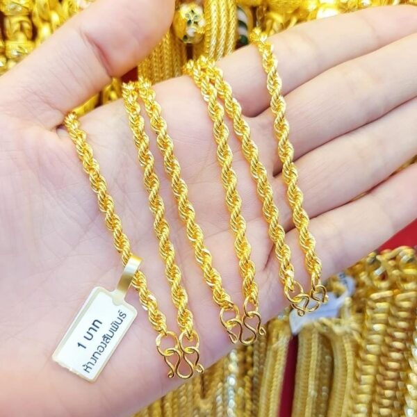 Pure 23K Thailand Gold Chain Sailor Rope shape 2. - Image 3