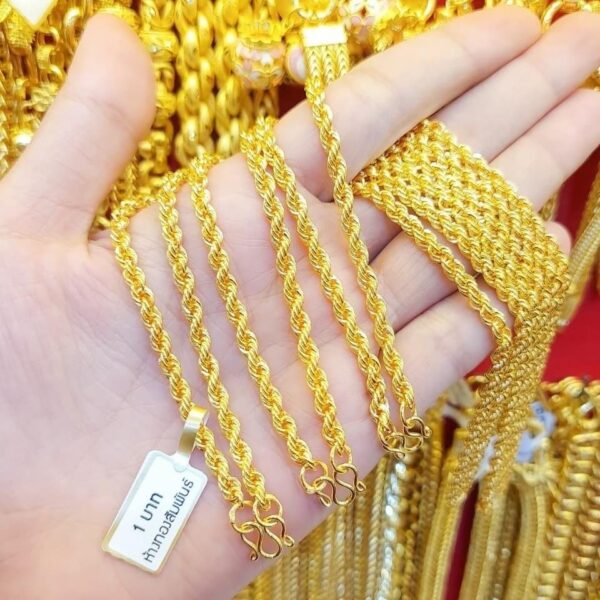 Pure 23K Thailand Gold Chain Sailor Rope shape 2. - Image 4