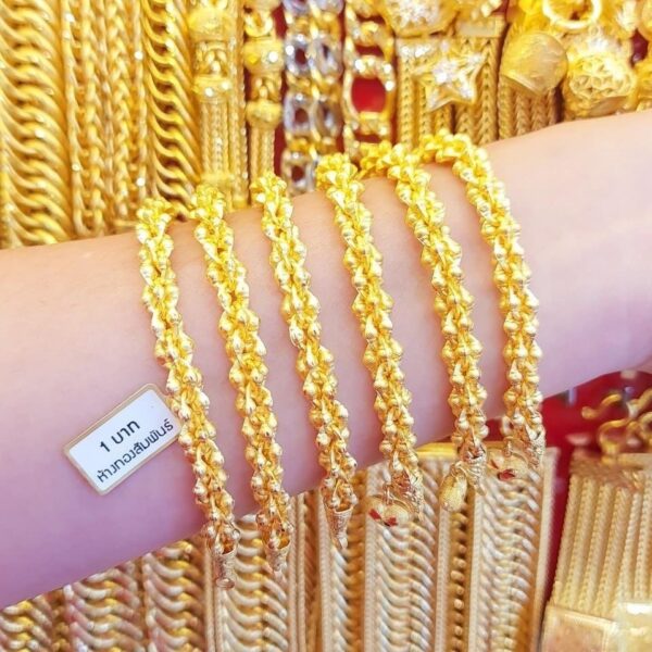 Pure Thailand 23K Gold Eden Bracelet .