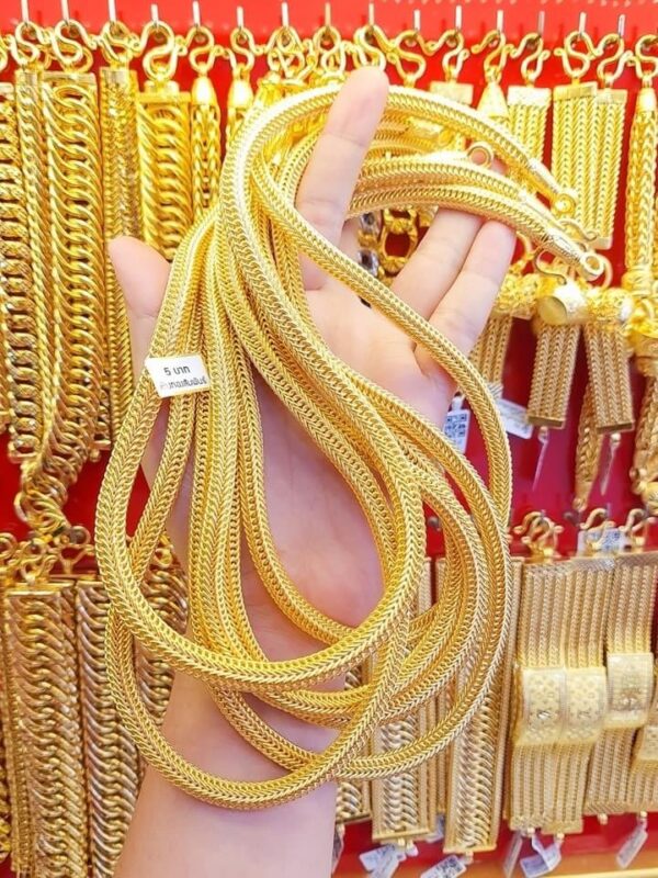 23K Thailand Gold Chain Queen Snake