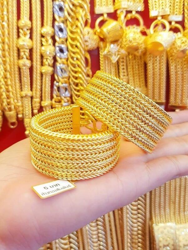 23K Thailand Gold Iconic XL Lace Bracelet