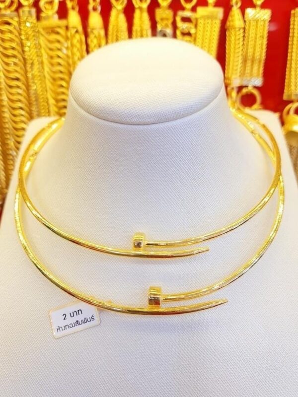 23K Thailand Gold Necklace Nail