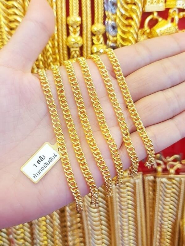 Pure 23K Thailand Gold Pocket Chain Pattern Bracelet - Image 2