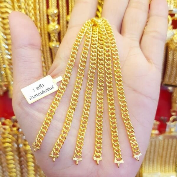 Pure 23K Thailand Gold Pocket Chain Pattern Bracelet - Image 4