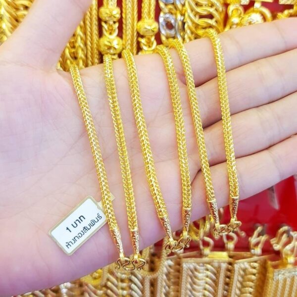 23K Pure Thailand Gold Royalthaigold Snake Chain - Image 4