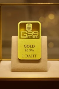 Close-up of a high-purity 23K gold bar. Visual for Gold Karats Explained guide.