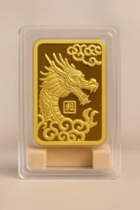 Close-up of a high-purity 23K Thai Gold Bullion bar, representing a smart investment choice for small savers.