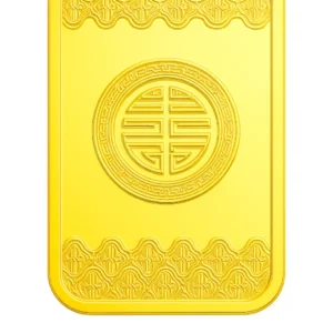 5-gram 23K Gold Bullion Bar with Traditional Fu (Luck) Symbol