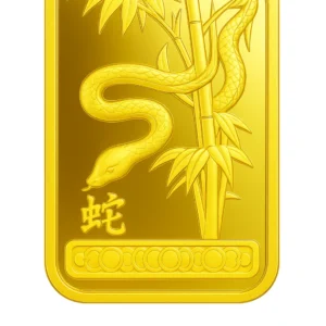 23k Thai gold bar with smooth surface photographed close-up.